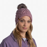Knitted and Polar Fleece Womens Bobble Hat / Caryn Rose - palvelukotilounatuuli