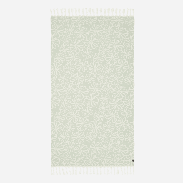 Gia Beach Towel - One Size - Sage - palvelukotilounatuuli