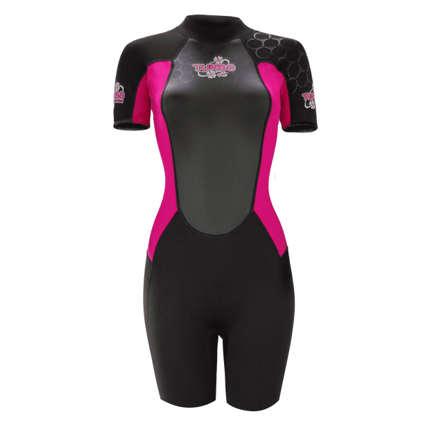 Turbo 2.5mm Shortie Wetsuit - Womens Wetsuit - Pink - palvelukotilounatuuli