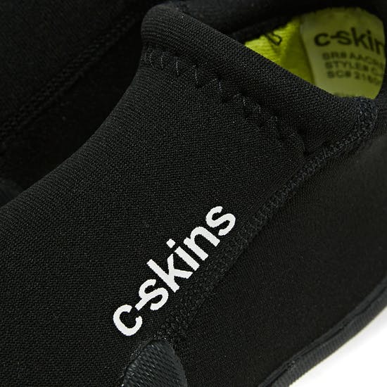 C-Skins Legend 3mm Junior Round Toe Slippers / Black Flash/Green Charcoal - palvelukotilounatuuli