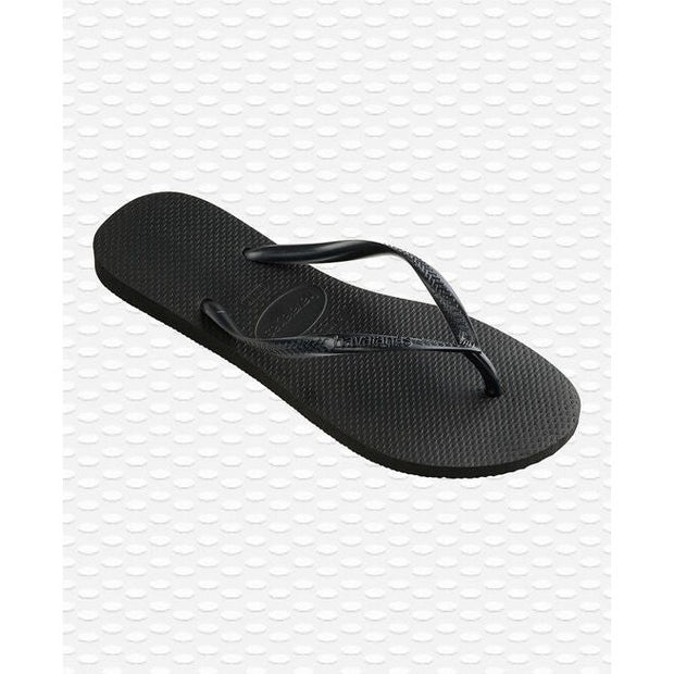 Slim Womens Flip Flops Sandals - Black