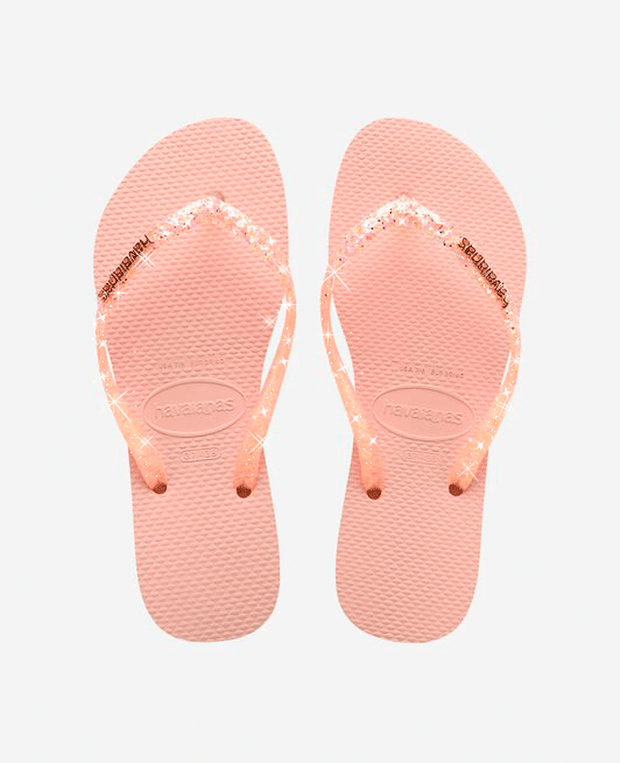 Slim Glitter Womens Flip Flops - Rose Macaron Pink - palvelukotilounatuuli