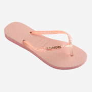 Slim Glitter Womens Flip Flops - Rose Macaron Pink - palvelukotilounatuuli