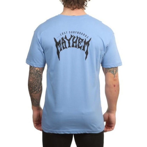 Mayhem Designs Tee - Mens Short Sleeve Tee - Coastal Blue - palvelukotilounatuuli