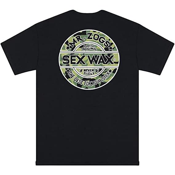 Sexwax Camo Tee - Mens Short Sleeve T-Shirt - Black - palvelukotilounatuuli