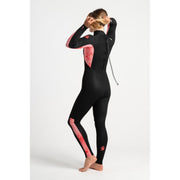 Surflite 3:2mm Womens Back Zip Zip Steamer Wetsuit - Black Rose Tie Dye - palvelukotilounatuuli