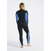 Surlite 4:3 mm Womens Wetsuit - Back Zip - Black Blue Tie Dye - palvelukotilounatuuli