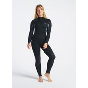 Surflite 5:4:3 mm Womens Back Zip Steamer Winter Wetsuit - Raven Black Tie - palvelukotilounatuuli