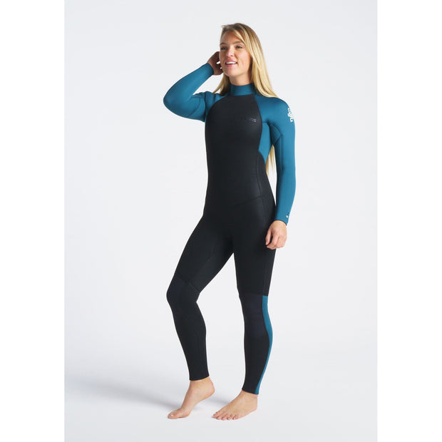 Surflite 5:4:3 mm Womens Back Zip Steamer Winter Wetsuit - palvelukotilounatuuli