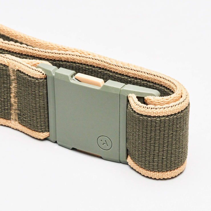 Carto A2 Stretch Belt - One Size - Ivy Green/Sand - palvelukotilounatuuli