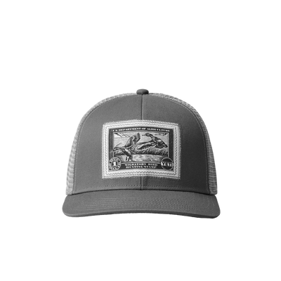 Duck Stamp 60/40 Cotton Poly Hat Cap - Grey - palvelukotilounatuuli