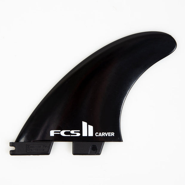 FCS II Carver Glass Flex Tri Fins | Black | Large - palvelukotilounatuuli