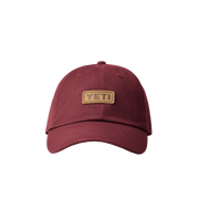 Leather Logo Badge 6 Panel Soft Crown Hat - Harvest Red - palvelukotilounatuuli