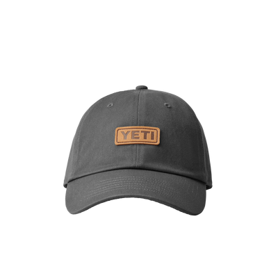 Leather Logo Badge 6 Panel Soft Crown Hat - Dark Grey - palvelukotilounatuuli