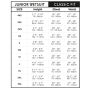 Legend Junior Kids 4:3 mm Wetsuit - Ink Blue lime Flo Red - palvelukotilounatuuli