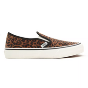 Suede Leopard Slip-On Womens SF Shoes - Chipmunk Marshmallow - palvelukotilounatuuli