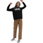 Classic V Crew Sweater | Black Logo | Women Sweatshirt - palvelukotilounatuuli