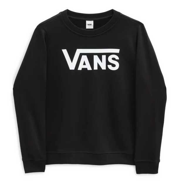 Classic V Crew Sweater | Black Logo | Women Sweatshirt - palvelukotilounatuuli