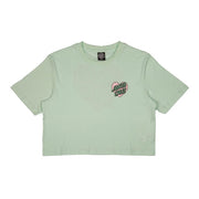 Santa Cruz Womens T-Shirt / Heart Cropped T-Shirt / Pastel Jade - palvelukotilounatuuli
