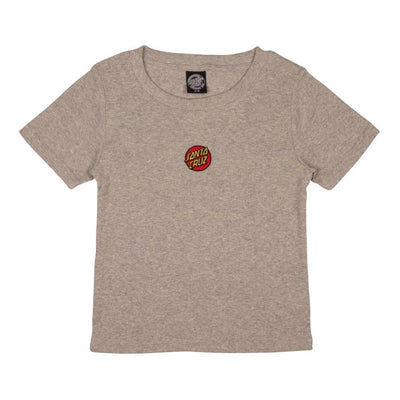 Santa Cruz Womens T-Shirt / Classic Dot Emb T-shirt / Heather Grey - palvelukotilounatuuli