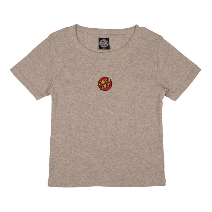 Santa Cruz Womens T-Shirt / Classic Dot Emb T-shirt / Heather Grey - palvelukotilounatuuli