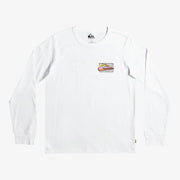 Retro Fade LS T-Shirt - Boys Long Sleeve Tee (8-16) - White - palvelukotilounatuuli