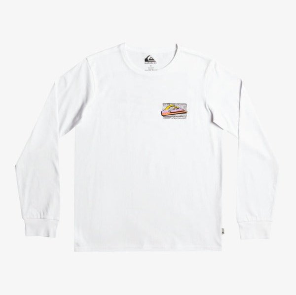 Retro Fade LS T-Shirt - Boys Long Sleeve Tee (8-16) - White - palvelukotilounatuuli