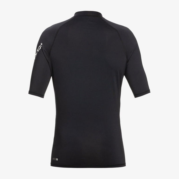 All Time Short Sleeve UPF 50 Rash Vest - Mens Surf Shirt/Rashguard - Black - palvelukotilounatuuli