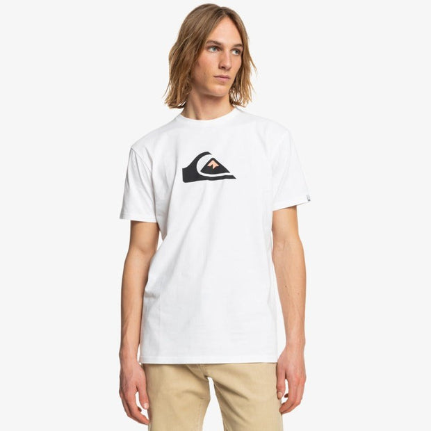 Comp Logo T-Shirt - Mens Short Sleeve Tee - White - palvelukotilounatuuli