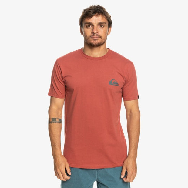MW Mini Logo T-Shirt - Mens Short Sleeve Tee - Marsala - palvelukotilounatuuli