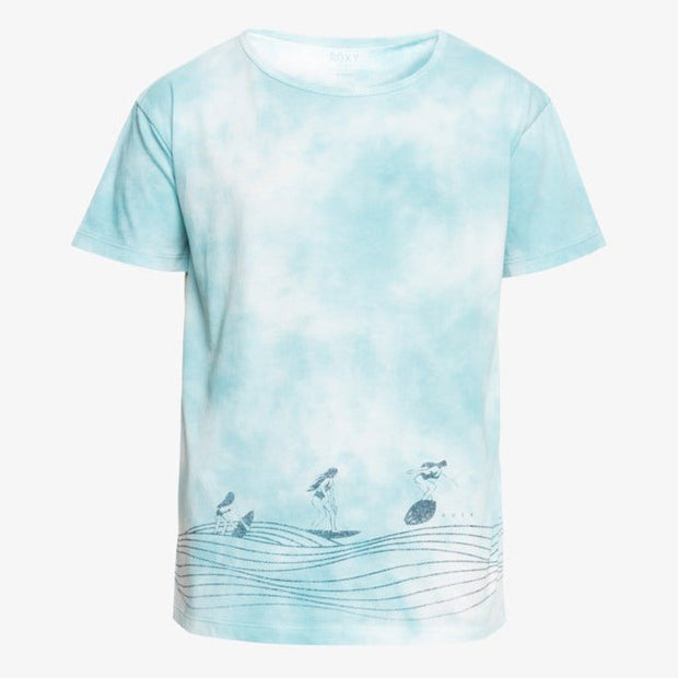 Cooler Than Me - Girls T-Shirt - Cool Blue Water Tie Dye - palvelukotilounatuuli