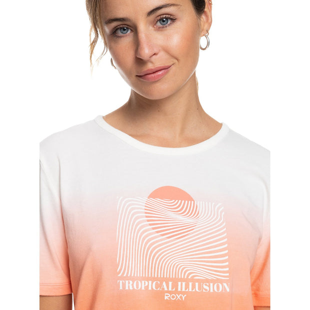 Biarritz Vibes S/S T-Shirt | Fusion Coral |  Women - palvelukotilounatuuli